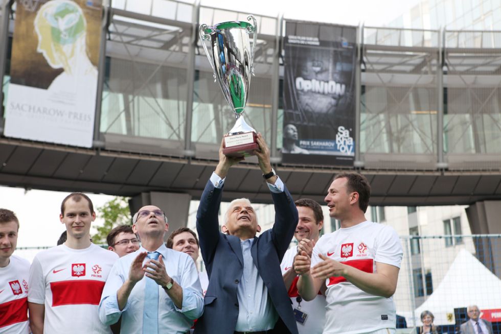 European Football Tournament Bruksela 2012, Jerzy Buzek, foto: Luiza Różycka, fotograf eventowy Luiza Różycka